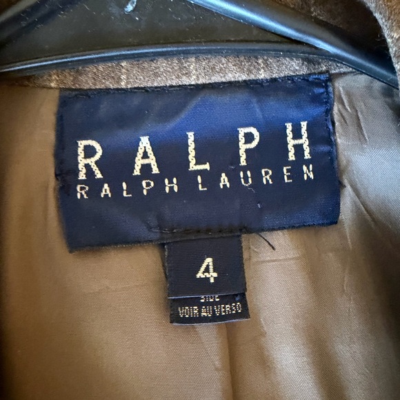 VTG 90s Ralph Lauren Chalk Pinstripe Suit chocolate  Wool Peak Lapel DBLBreasted - Picture 5 of 16